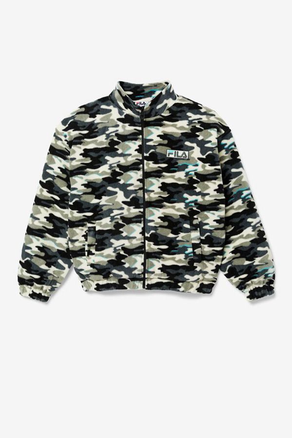 Fila Frantry Camo Men's Jackets - Black,NZ 641-61579